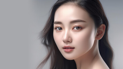 Fototapeta premium 美容・ロングヘア・ヘアケア・ビューティーイメージの女性（Generative AI） 