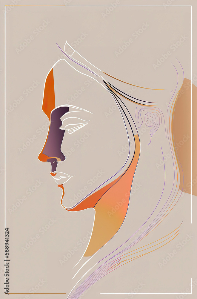 Poster abstract portrait illustration digital art face person poster background artwork minimal expressioni