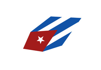 cuba flag icon, illustration of national flag design with elegance concept