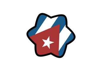 cuba flag icon, illustration of national flag design with elegance concept