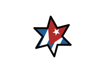 cuba flag icon, illustration of national flag design with elegance concept
