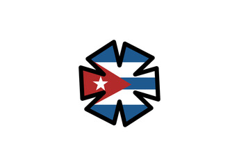 cuba flag icon, illustration of national flag design with elegance concept