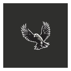 eagle fly logo vector, modern minimalist logo