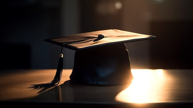 graduation hat, graduation, commencement success graduates of the graduate University, Concept: education congratulation 
,Generative AI ,illustration
