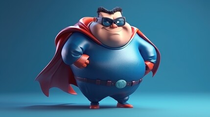 cute chubby superhero. Created with generative AI.