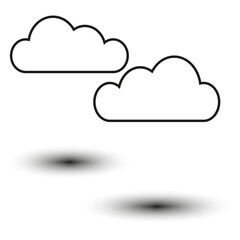 Abstract set with clouds icon. Digital business. Internet network. Vector illustration.