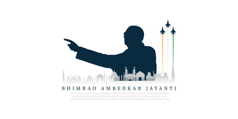 Bhimrao Ramji Ambedkar Jayanti vector illustration