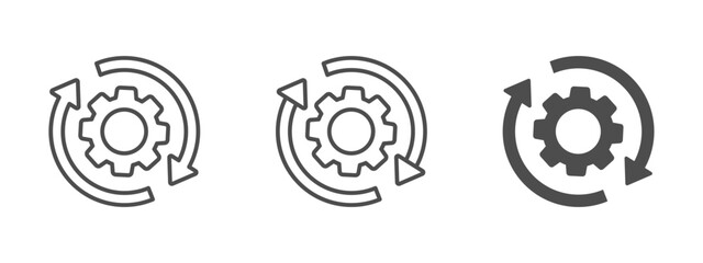 Sync process vector icons