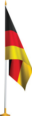 Germany table flag.German flag on transparent background