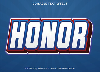 honor logo with editable text effect template