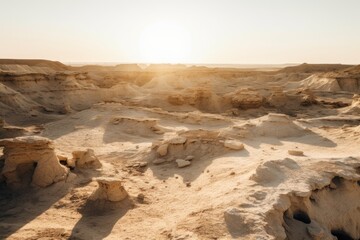 Fototapeta na wymiar vibrant desert landscape basking in the sunlight. Generative AI