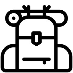 backpack black outline icon