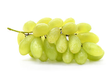 Green grape isolated on white background.