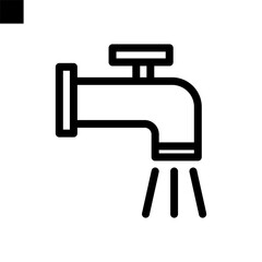 Water Tap line style icon