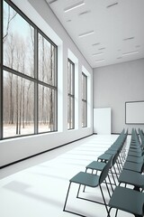 High school classroom interior.  Generative Ai