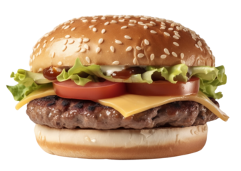 hamburger isolated on white