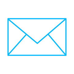 Mail business people icon with blue outline style. job, business, employee, concept, people, hr, recruitment. Vector Illustration