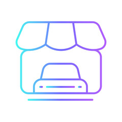 Dealer business people icon with purple blue outline style. web, business, person, computer, technology, online, laptop. Vector Illustration