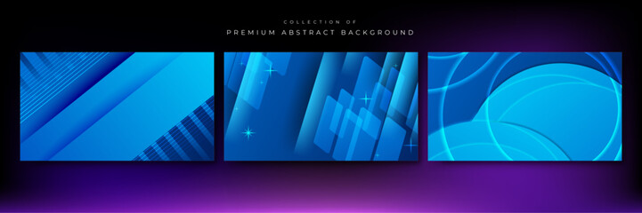 Vector abstract blue geometric shapes background