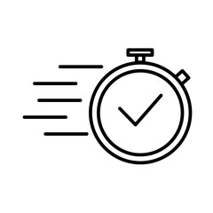 Quick response business people icon with black outline style. job, business, employee, concept, people, hr, recruitment. Vector Illustration