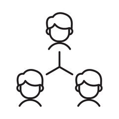 Networking business people icon with black outline style. business, break, office, smiling, people, businesswoman, discussion. Vector Illustration