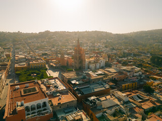 Fototapeta premium Panoramic aerial view of San Miguel de Allende, mexico