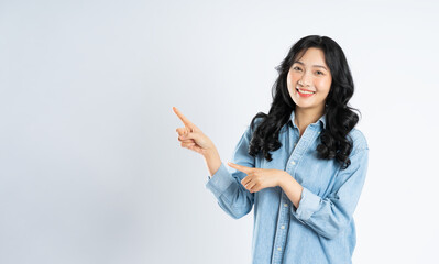 beautiful asian girl image on white background