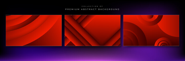 Vector abstract red geometric shapes background