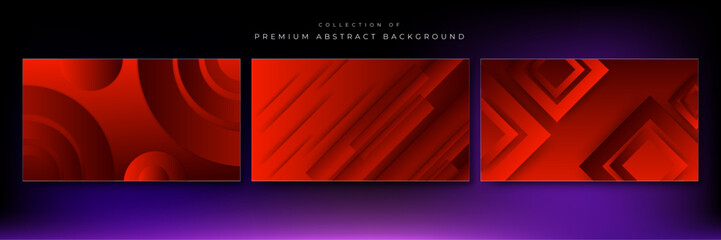 Modern red abstract presentation background with stripes lines