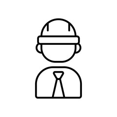 Architect real estate icon with black outline style. home, furniture, house, estate, apartment, architecture, real. Vector Illustration. Vector Illustration