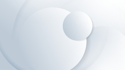 Modern geometric shapes 3d abstract technology background. Vector abstract graphic design banner pattern presentation background web template white