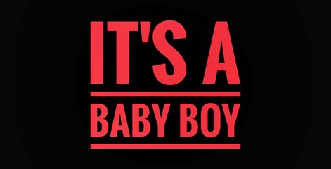 It's a baby boy title text 