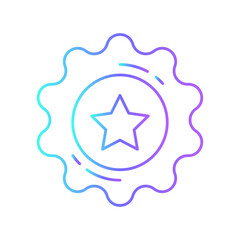 Brande icon with purple blue outline style. business, design, branding, marketing, vector, brand, strategy. Vector illustration