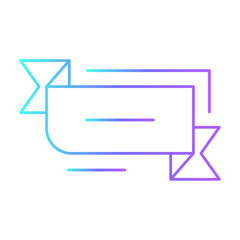 Promo icon with purple blue outline style. discount, sale, price, promotion, promo, offer, banner. Vector illustration