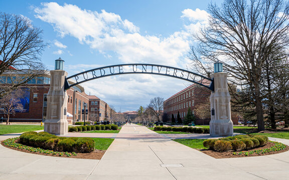Entrance Gate and Walkway at Purdue University