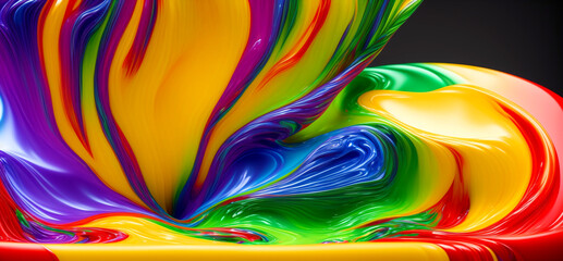 Obraz premium Abstract paint splash background artwork created with Generative AI.