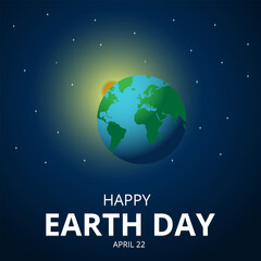 Earth day background vector illustration design 