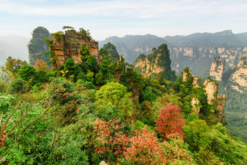 Fototapeta na wymiar Fabulous view of quartz sandstone pillars (Avatar Mountains)