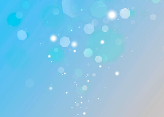 abstract blue background with bubbles. silver and diamond dust bokeh -blurred lighting from glitter texture. Luxury design background.