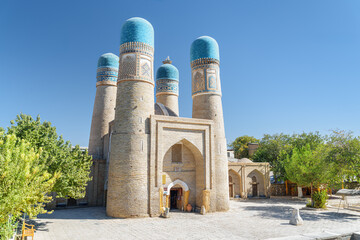 Awesome view of Chor Minor in Bukhara, Uzbekistan