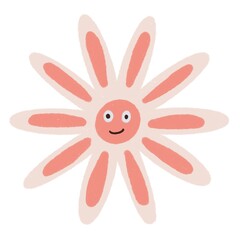 flower cute face cartoon drawing