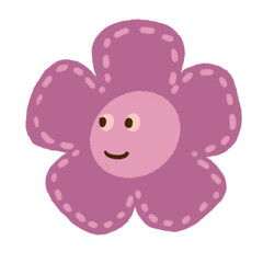 flower cute face cartoon drawing