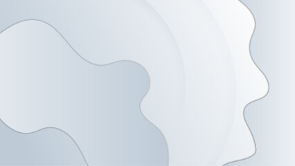 Modern geometric shapes 3d abstract technology background. Vector abstract graphic design banner pattern presentation background web template white