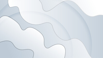 Modern geometric shapes 3d abstract technology background. Vector abstract graphic design banner pattern presentation background web template white