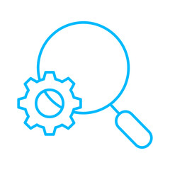 Optimazation icon with blue outline style. growth, investment, concept, computer, research, analytics, development. Vector Illustration