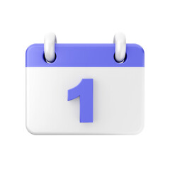 3d calendar icon illustration