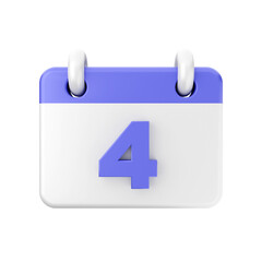 3d calendar icon illustration