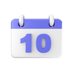 3d calendar icon illustration