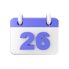 3d calendar icon illustration