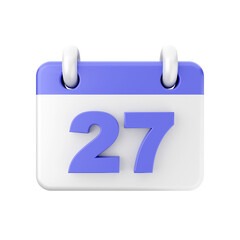 3d calendar icon illustration